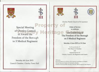 The Conferring of the Freedom of the Borough on 3 Medical Regiment
